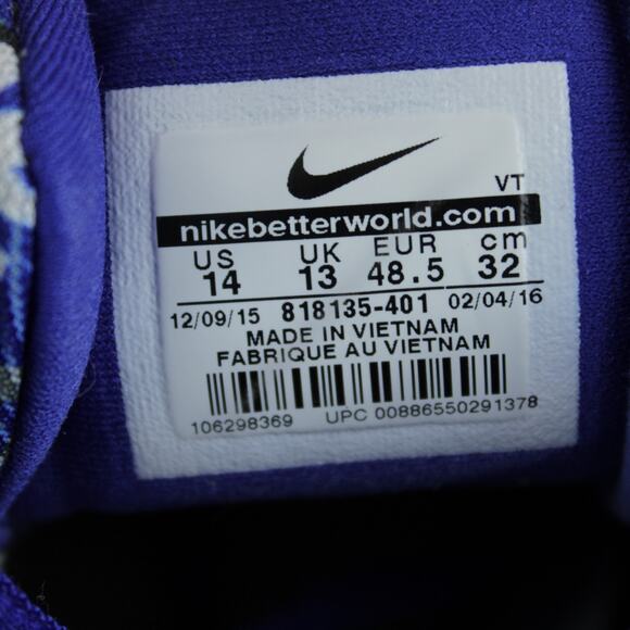 Nike Air Max 2015 Purple Blue Engineered Mesh Running Sneakers Mens 14